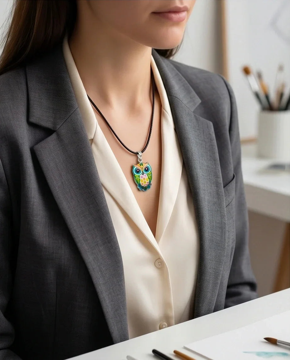 The Azure Owl Pendant