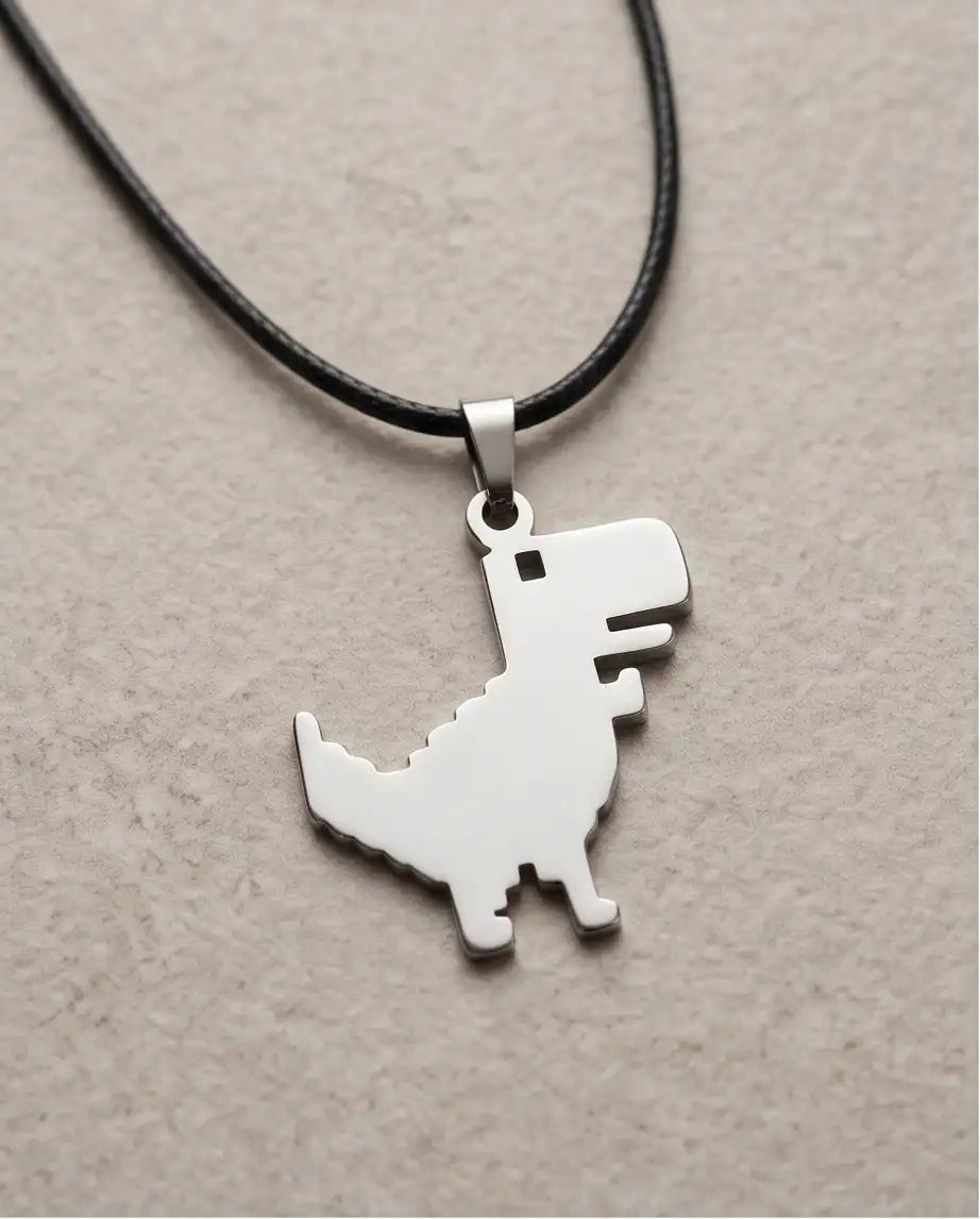 Offline T-Rex Dinosaur Game Pendant Box Chain