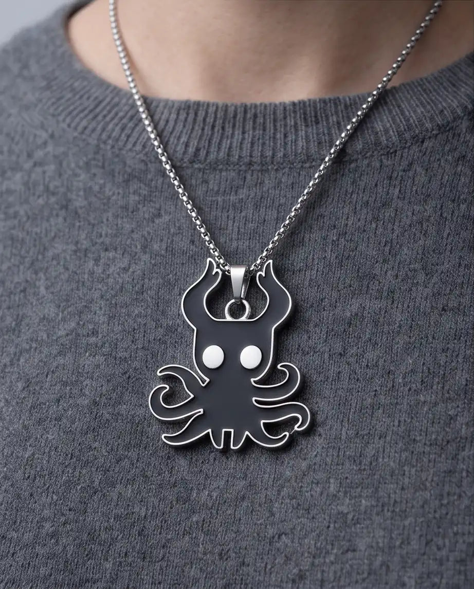 Hollow Knight Void Shade Enamel Pendant Box Chain