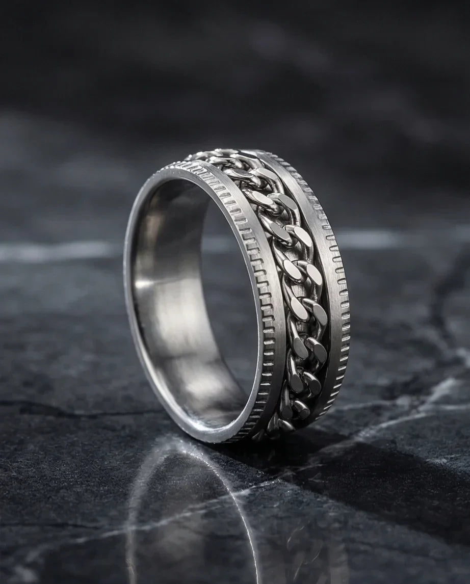 The Galaxy Crushed Opal Inlay Band