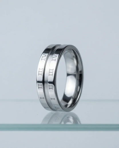 Eternal Empire: High-Gloss Roman Statement Ring