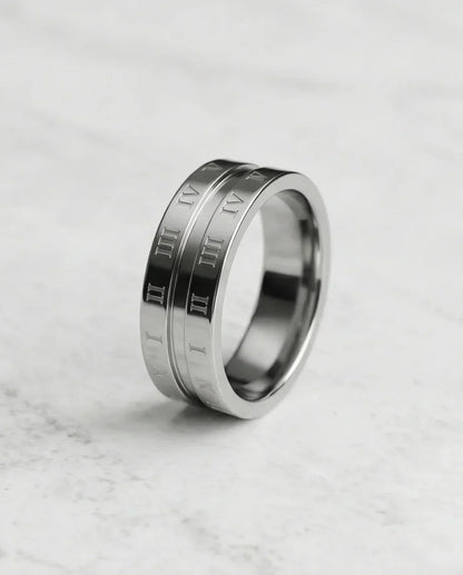Eternal Empire: High-Gloss Roman Statement Ring