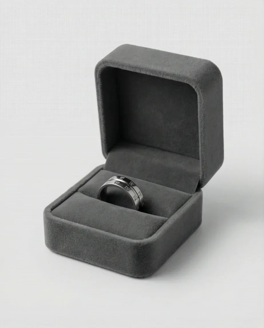 Eternal Empire: High-Gloss Roman Statement Ring