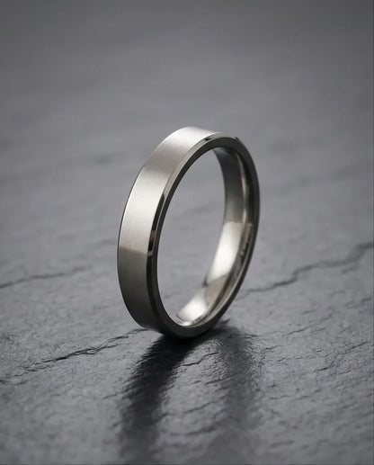 The Sterling Edge: Brushed Silver Minimalist Band