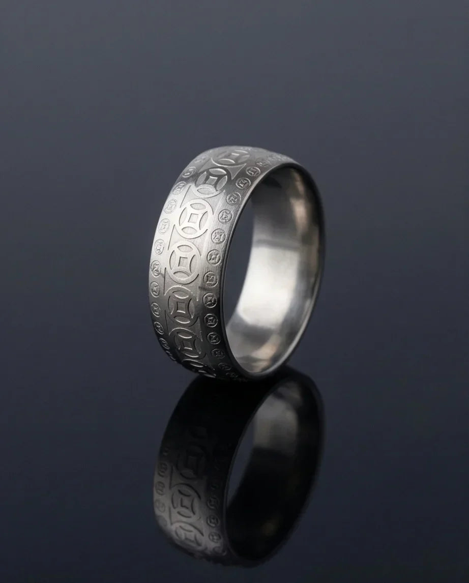 Zenith Coin: Minimalist Feng Shui Statement Band