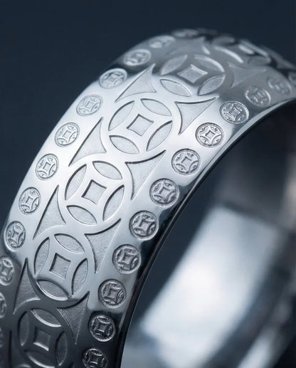 Zenith Coin: Minimalist Feng Shui Statement Band