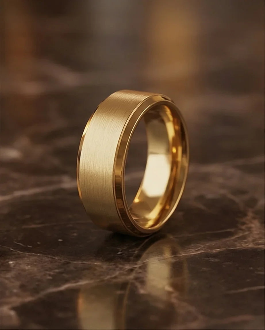 Aurelian Elite: Matte Gold Minimalist Ring