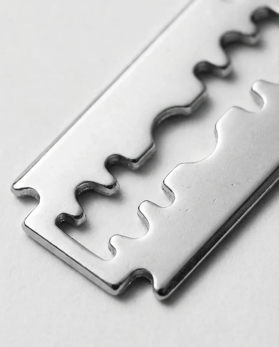The Urban Edge: Industrial Razor Blade Earrings