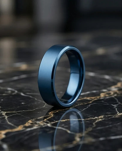 The Cobalt Rift: Brushed Metallic Blue Band