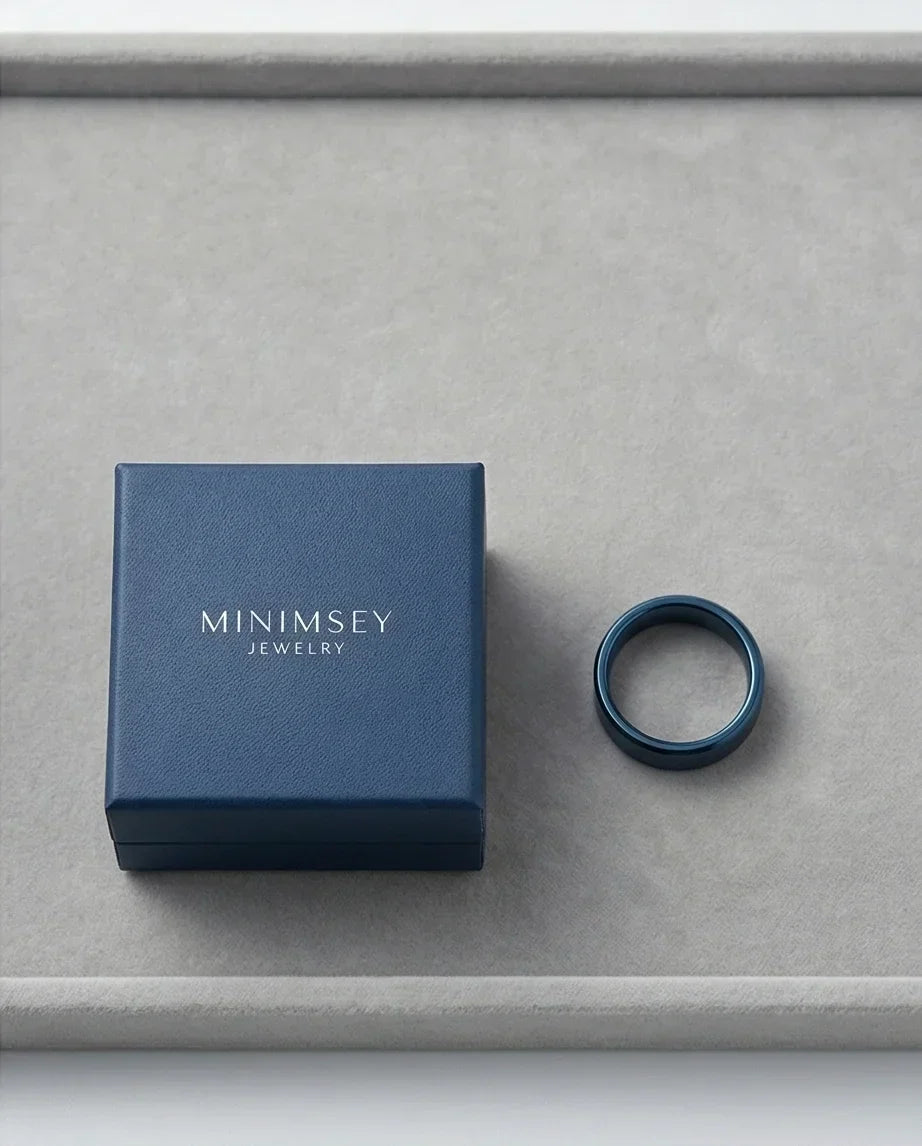 The Cobalt Rift: Brushed Metallic Blue Band