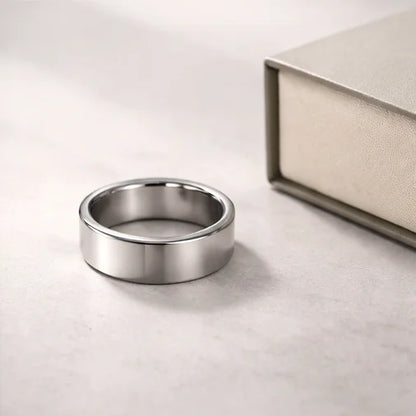 The Sterling Zenith: Minimalist Flat-Edge Mirror Band