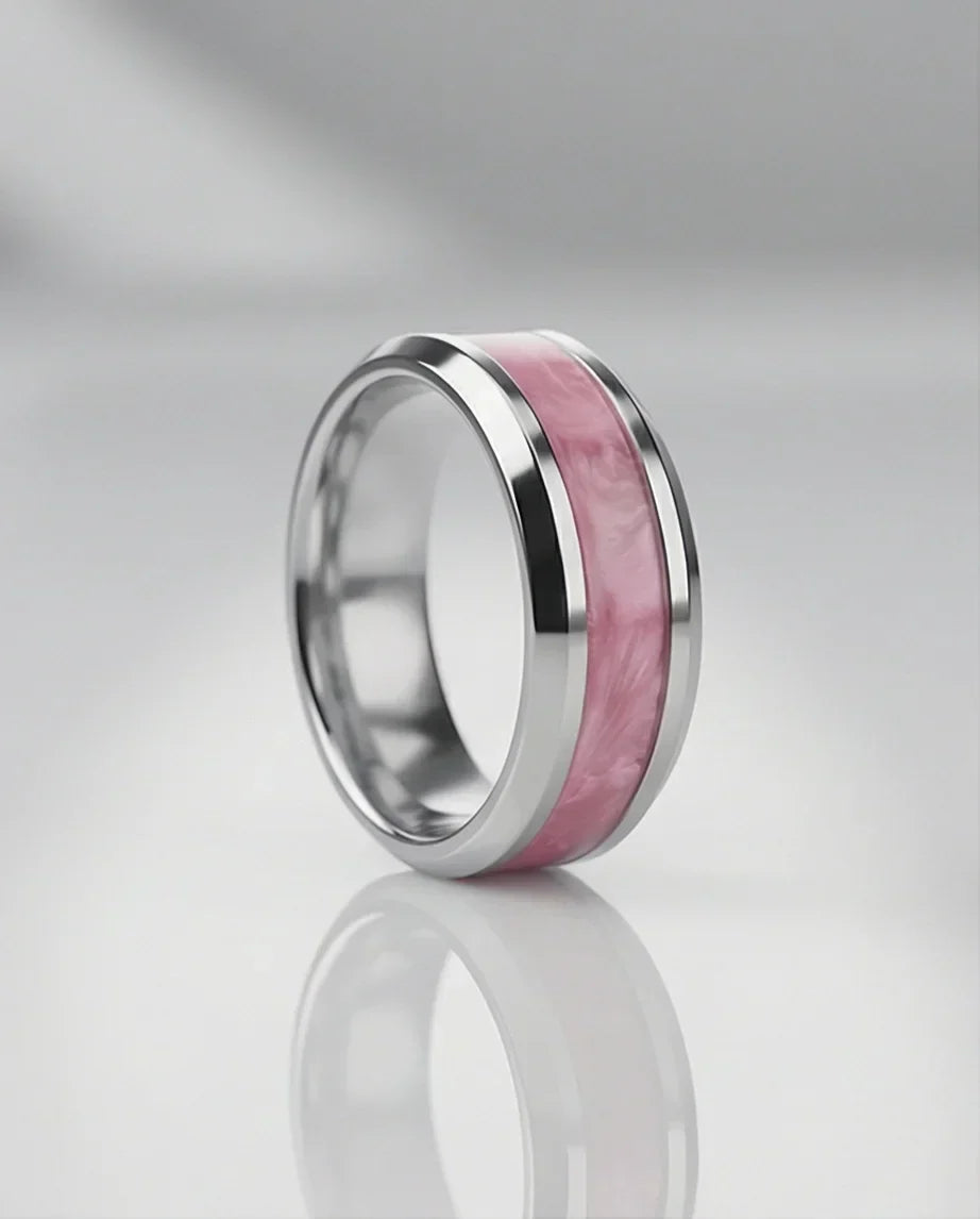 The Sakura Rift: Marbled Rose & Silver Band