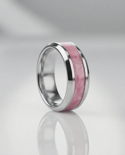 The Sakura Rift: Marbled Rose & Silver Band