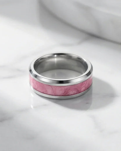 The Sakura Rift: Marbled Rose & Silver Band