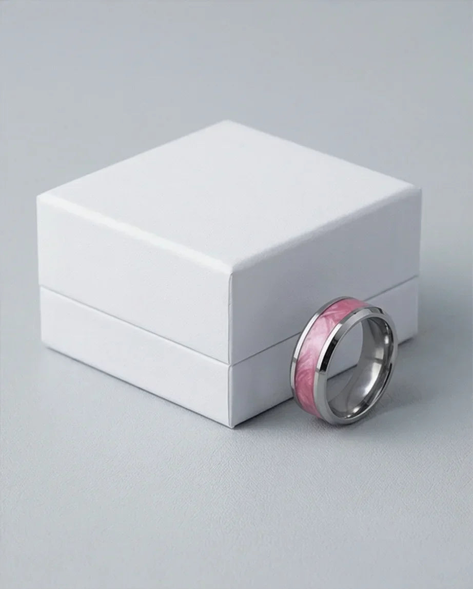 The Sakura Rift: Marbled Rose & Silver Band