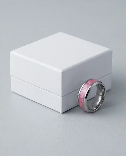 The Sakura Rift: Marbled Rose & Silver Band