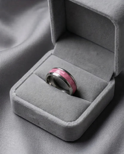 The Sakura Rift: Marbled Rose & Silver Band