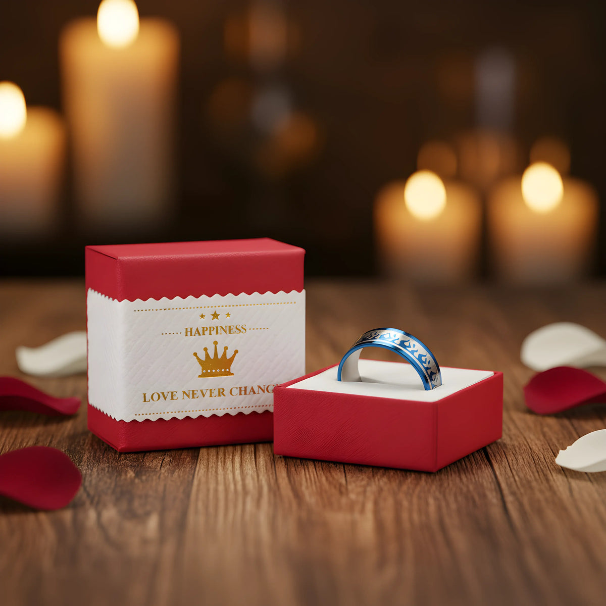Blue Flame Pattern Ring 6.6cm