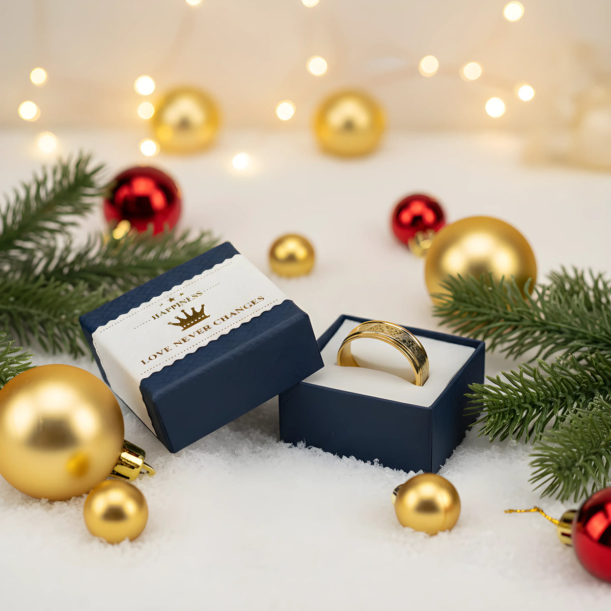 Gold Honeycomb Pattern Ring 6.5cm