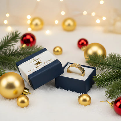 Gold Honeycomb Pattern Ring 6.5cm