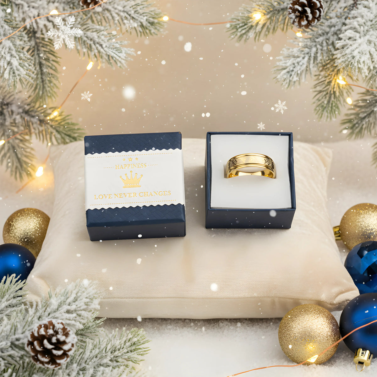 Gold Honeycomb Pattern Ring 6.5cm