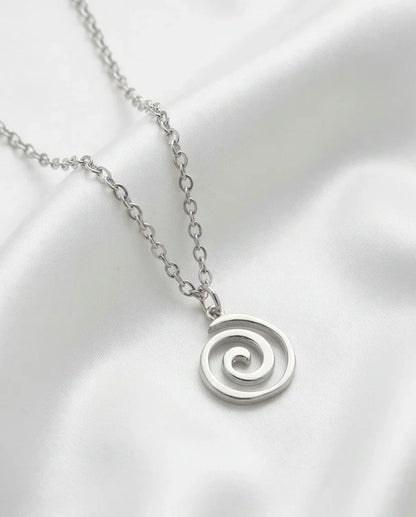 The Silver Vortex: Minimalist Spiral Pendant