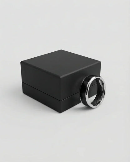 The Onyx Meridian: Two-Tone High-Gloss Band