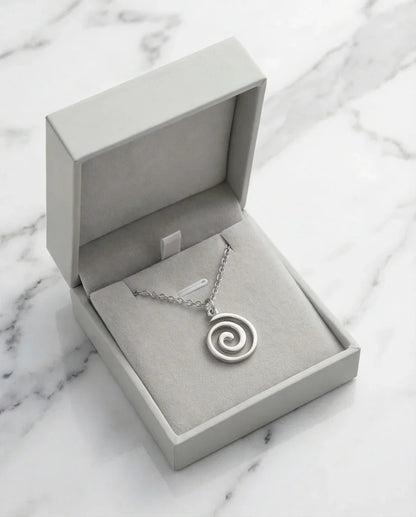 The Silver Vortex: Minimalist Spiral Pendant