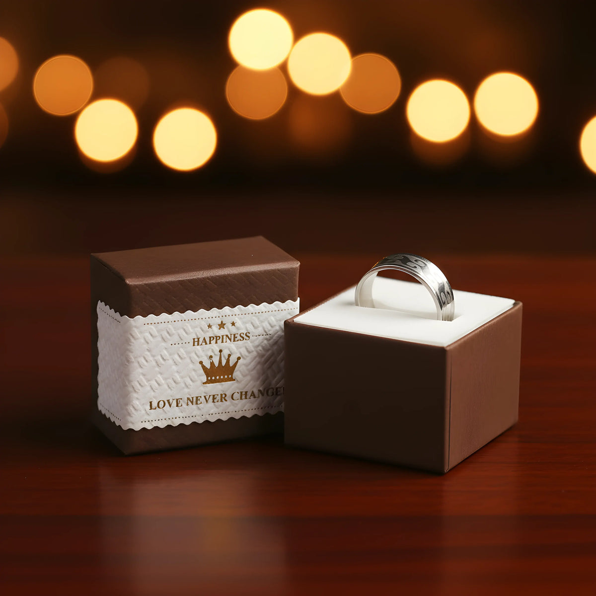 Wave Engraved Silver Ring 5.9cm