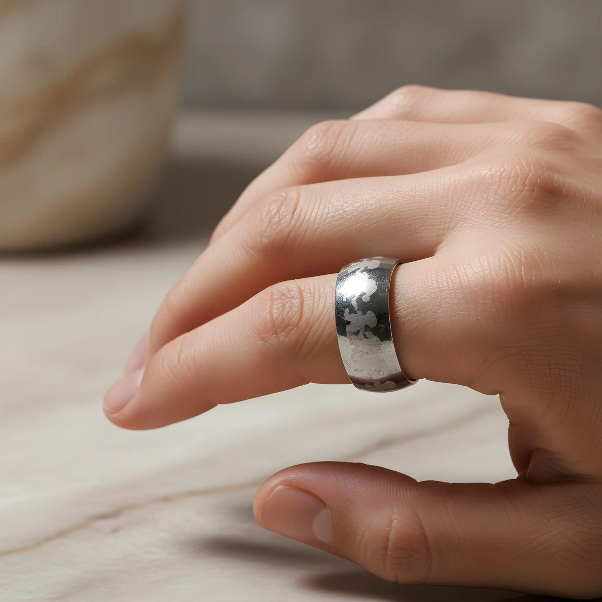 Running Figures Steel Ring 5,6cm