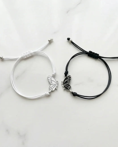 Fluttering Bond: High-Contrast Wing Duo