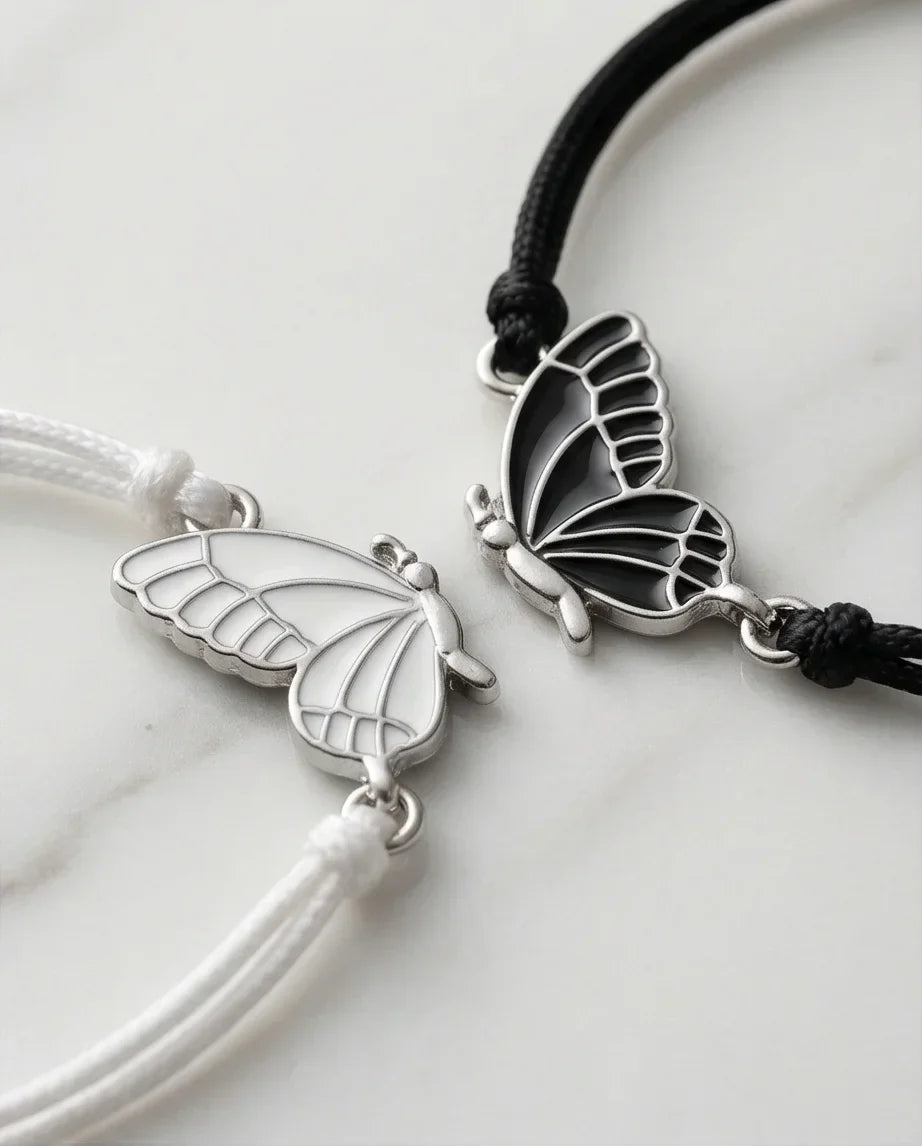 Fluttering Bond: High-Contrast Wing Duo