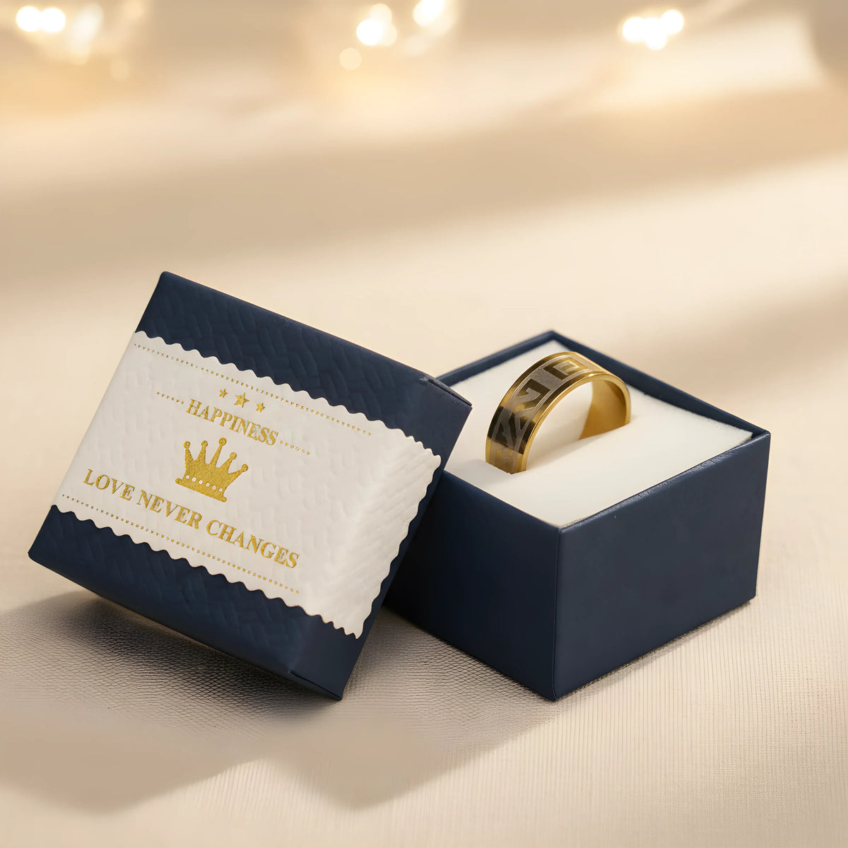 Two-Tone Greek Key Ring 6cm