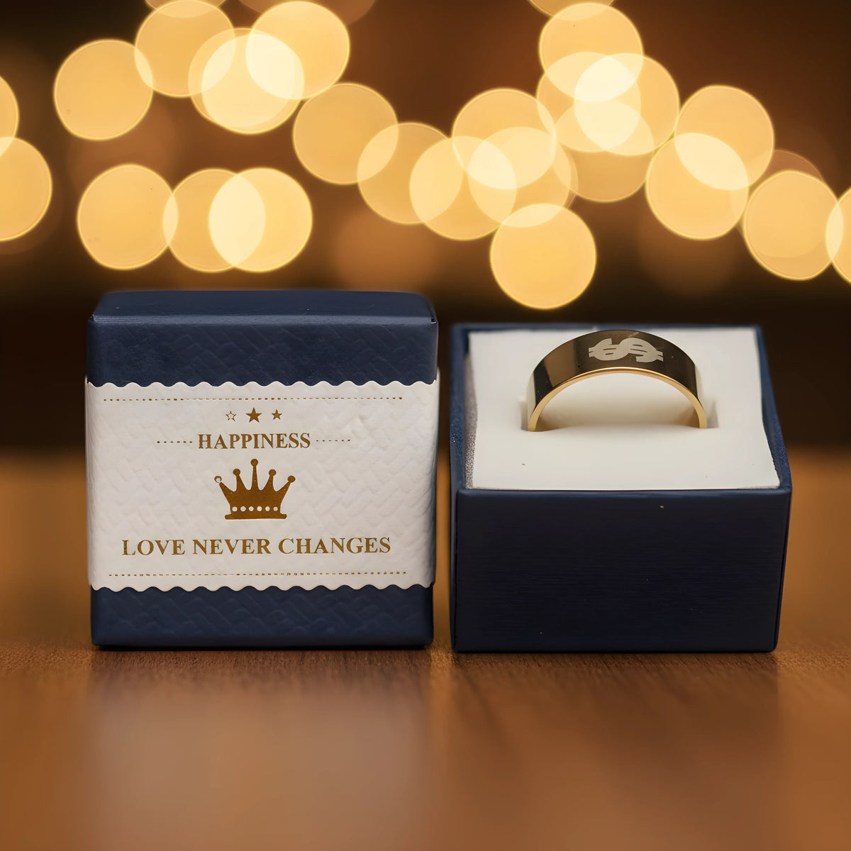 Gold Euro Symbol Ring 6.3cm