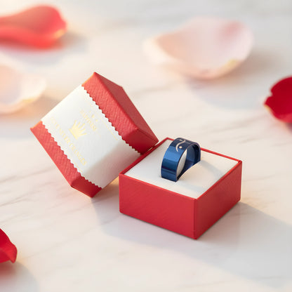 Blue Minimal Symbol Ring 5,3cm