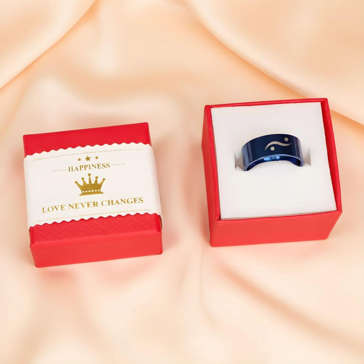 Blue Minimal Symbol Ring 5,3cm