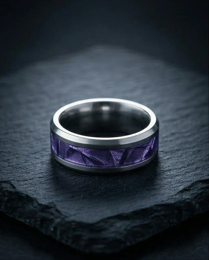 Prism Core: High-Contrast Purple Geometric Ring