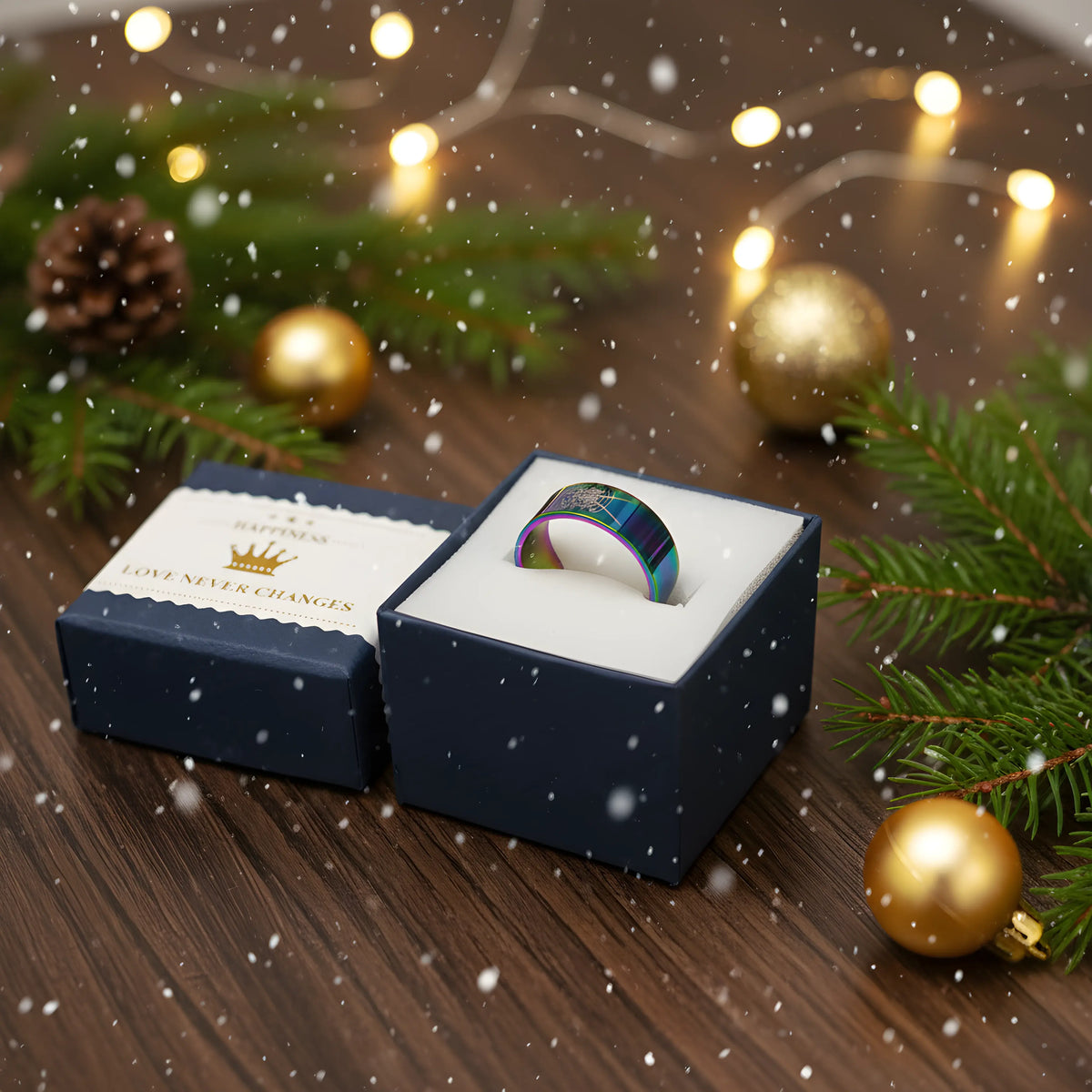Aurora Spider Web Titanium Ring 5.3cm