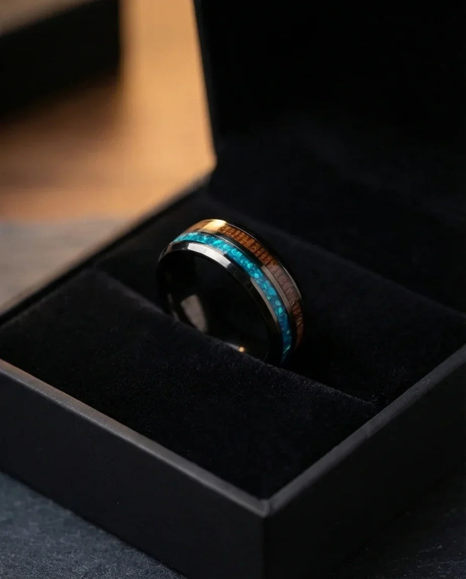 The Elemental Opal & Wood Band
