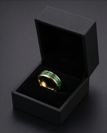 The Golden Emerald Swirl Band