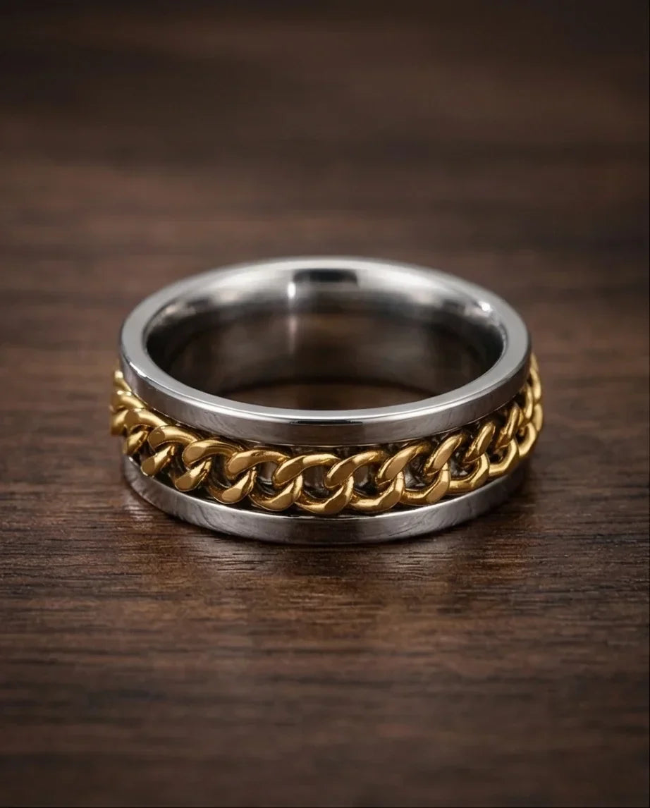 The Kinetic Curb: Two-Tone Cuban Spinner Band