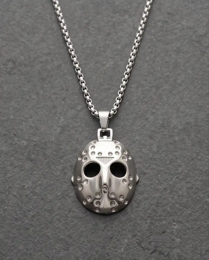 Jason Voorhees Hockey Mask Pendant Box Chain