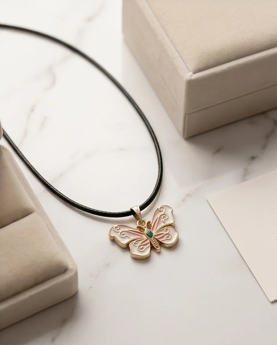 Enchanted Butterfly Gemstone Pendant