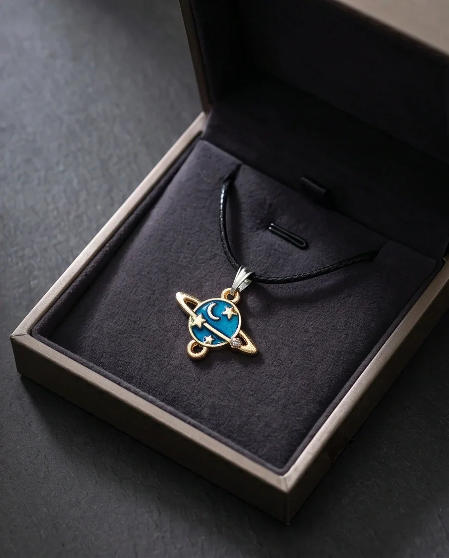 Celestial Galaxy Planet Pendant