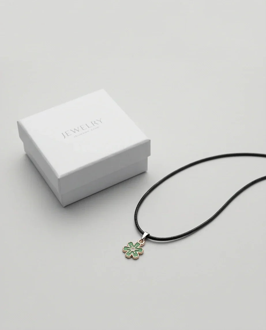 Gold and Green Honeybee Pendant Necklace