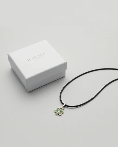 Gold and Green Honeybee Pendant Necklace