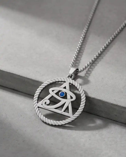 Mystic Eye Pyramid Rope Ring Pendant Box Chain