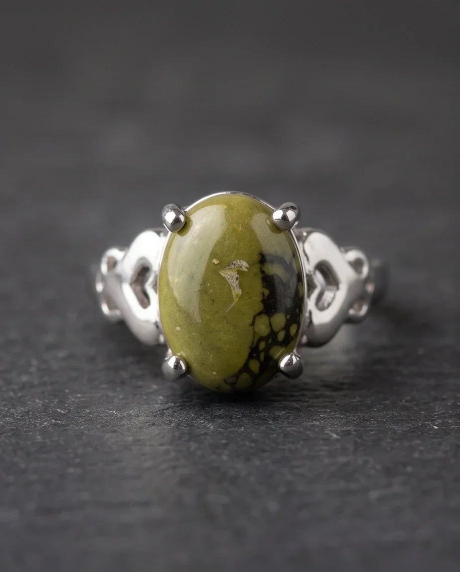 Olive Serpentine Butterfly Ring