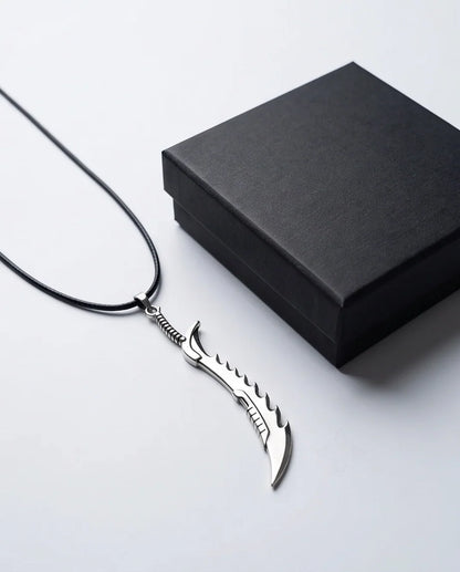 Serrated Scimitar Blade Pendant