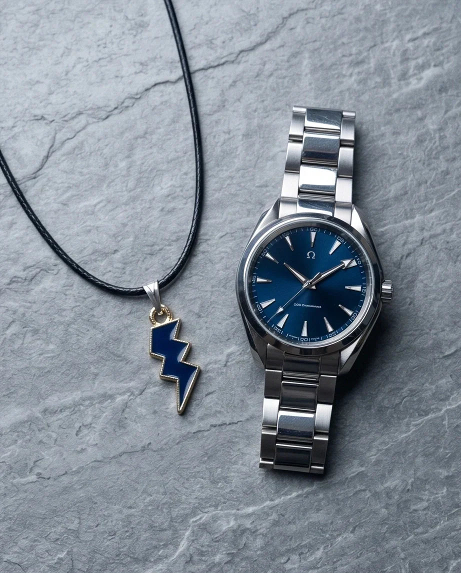 Midnight Lightning Bolt Pendant